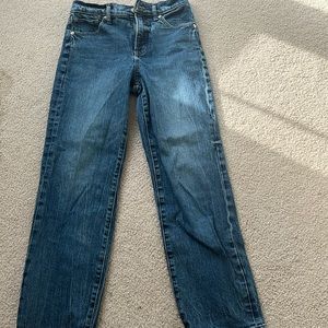 Express jeans straight ankle high rise, lightly used, size 24